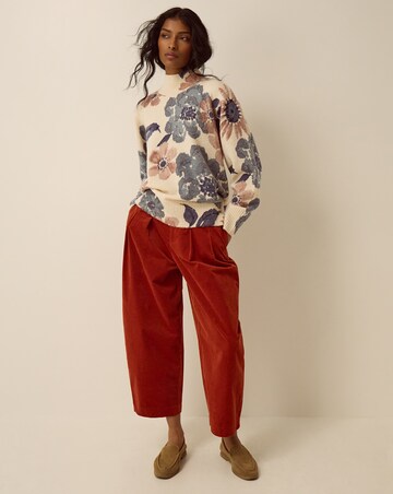 Monsoon Olive High Neck Floral Jumper
