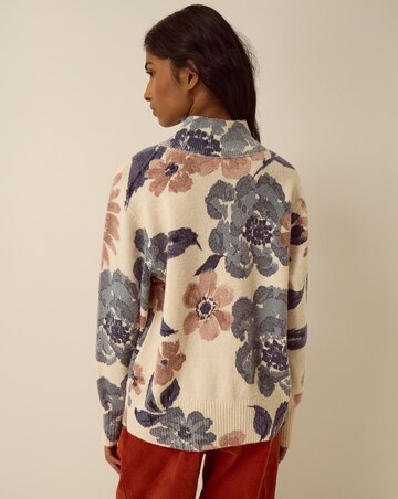 Monsoon Olive High Neck Floral Jumper
