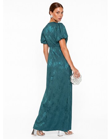 Maya Deluxe Floral Satin Maxi Dress