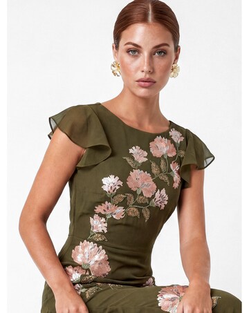Maya Deluxe Floral V Back Midaxi Dress
