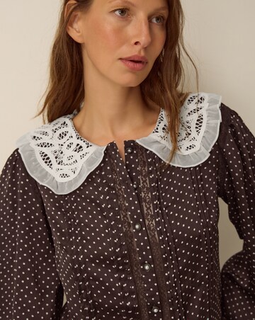 Monsoon Shae Polka Dot Lace Top