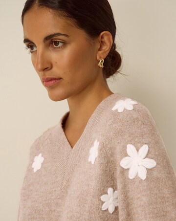Monsoon Emily Floral Embroidered Jumper