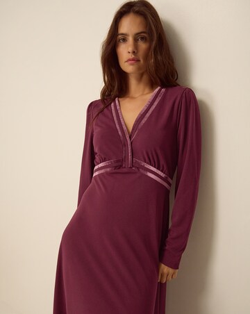 Monsoon Viv Velvet V-Neck Midi Dress