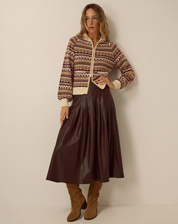 Monsoon Ottie Pleated Midi Skirt