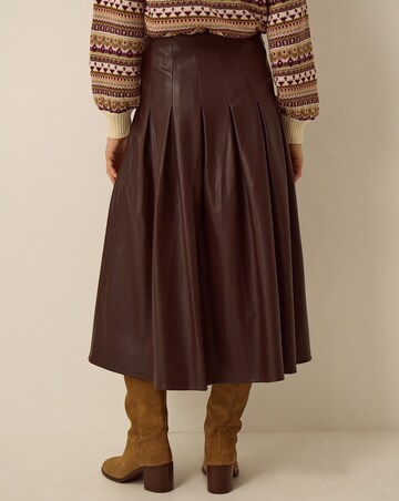 Monsoon Ottie Pleated Midi Skirt