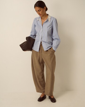 Monsoon Quinn Lace Collar Stripe Shirt