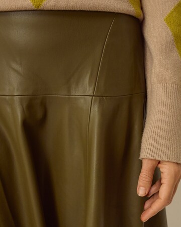 Monsoon Dianne Faux Leather Midi Skirt