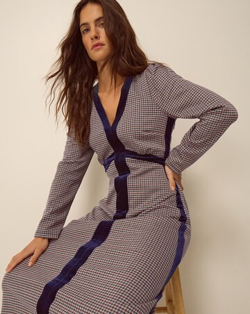 Monsoon Claude Houndstooth Midi Dress