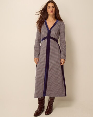 Monsoon Claude Houndstooth Midi Dress