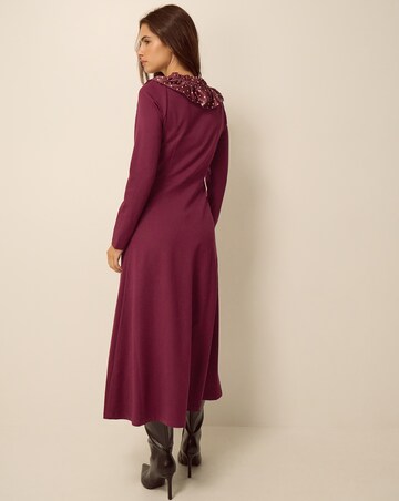 Monsoon Jaz Polka Dot Collar Midi Dress