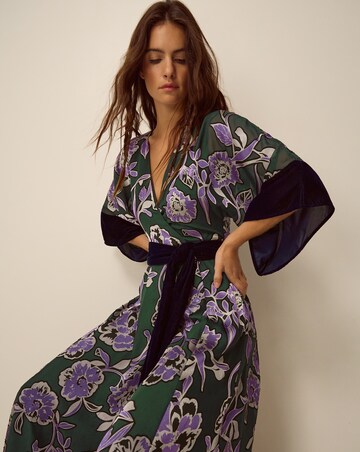Monsoon Willow Floral Print Midi Dress