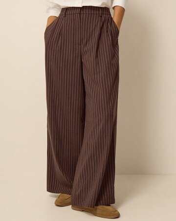 Monsoon Jen Pinstripe Wide Leg Trousers