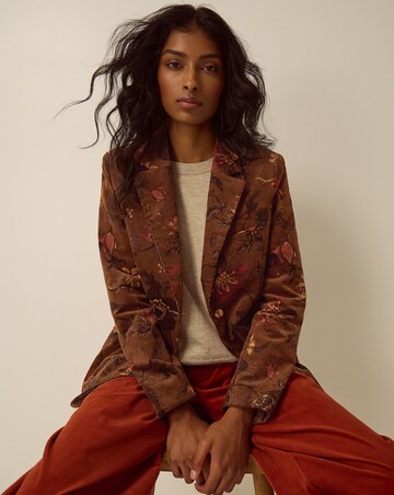 Monsoon Princella Floral Corduroy Blazer