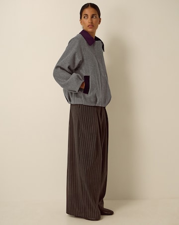 Monsoon Jess Velvet Trim Bomber Jacket
