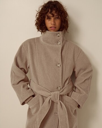 Monsoon Millie Funnel Neck Belted Coat