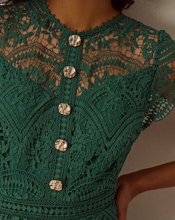 Monsoon Mila Lace Pleated Midi Dress