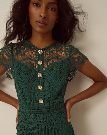 Monsoon Mila Lace Pleated Midi Dress