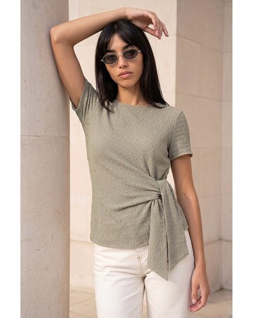 Roman Petite Textured Side Tie Top