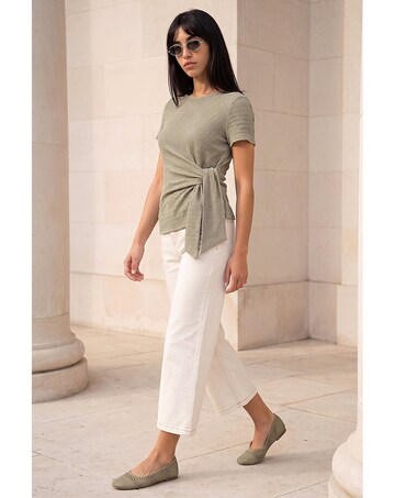 Roman Petite Textured Side Tie Top
