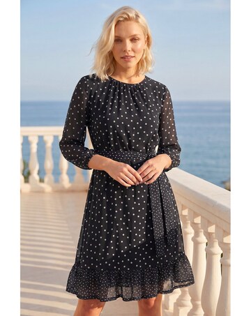 Roman Petite Frill Hem Dress