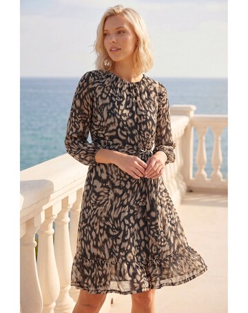 Roman Petite Frill Hem Dress
