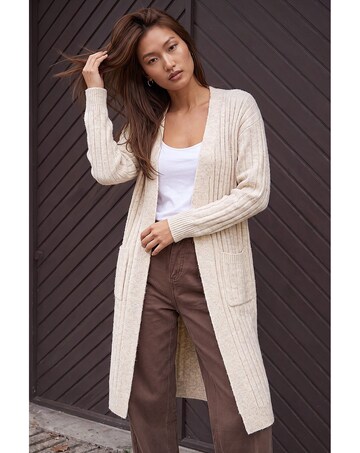 Roman Long Line Pocket Cardigan