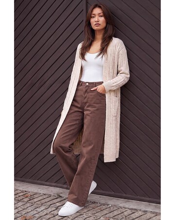 Roman Long Line Pocket Cardigan