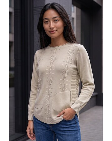 Roman Petite Cable Knit Pocket Jumper