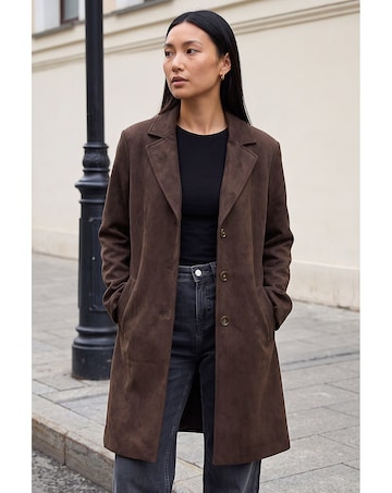 Roman Suedette Coat