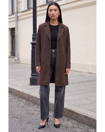 Roman Suedette Coat