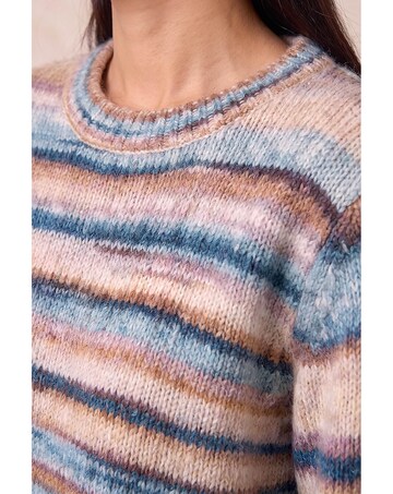 Roman Wool Blend Striped Stretch Jumper