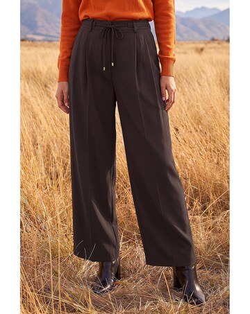 Roman Skinny Tie Wide Leg Trouser
