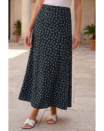 Roman Floral Paisley Print Skirt