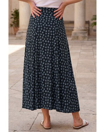 Roman Floral Paisley Print Skirt