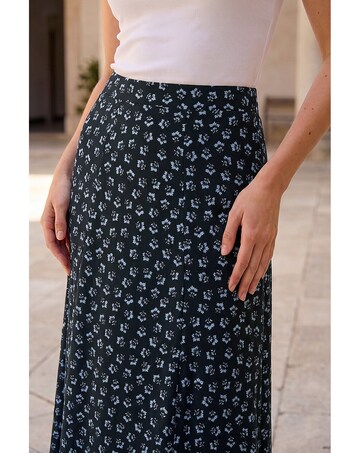 Roman Floral Paisley Print Skirt