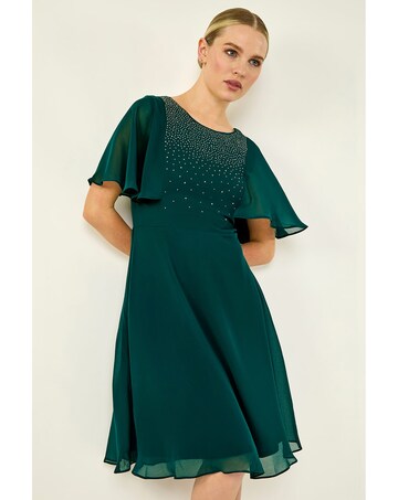Roman Petite Embellished Skater Dress