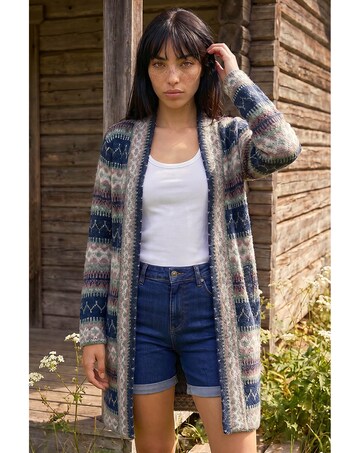 Roman Petite Aztec Longline Cardigan