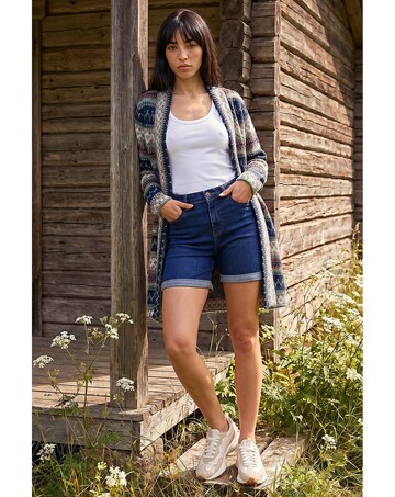 Roman Petite Aztec Longline Cardigan