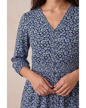 Roman Petite Floral Print Midi Dress