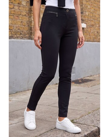 Roman Zip Detail Stretch Trouser