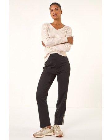 Roman Straight Leg Side Stripe Trousers