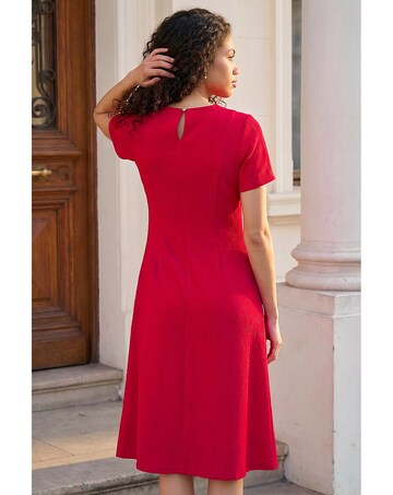 Roman Petite Textured Midi Dress