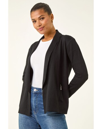 Roman Knitted Zip Detail Jacket
