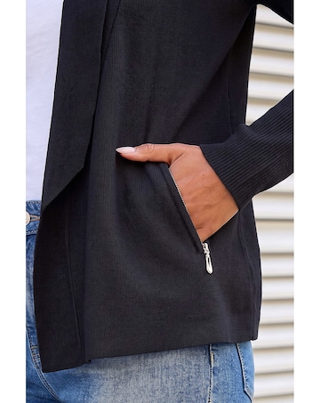 Roman Knitted Zip Detail Jacket