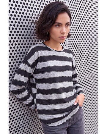 Roman Stripe Jersey Snit Top