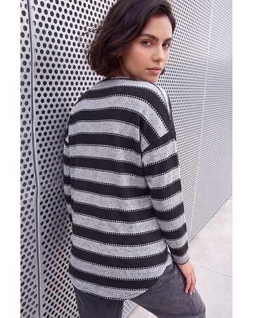 Roman Stripe Jersey Snit Top