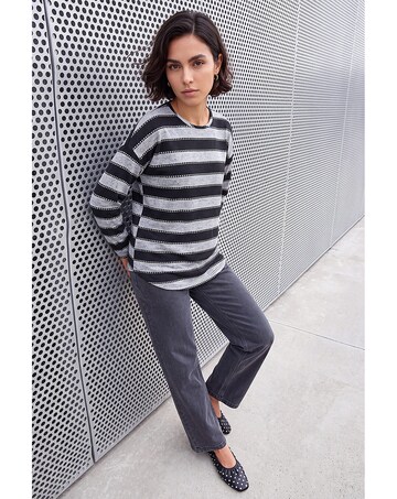 Roman Stripe Jersey Snit Top