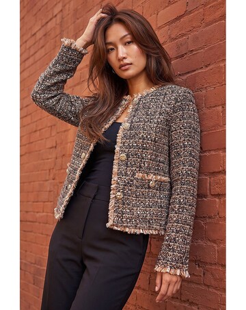 Roman Boucle Frayed Edge Jacket