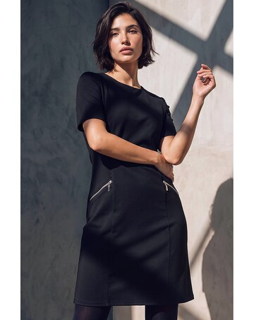 Roman Petite Zip Detail Shift Dress