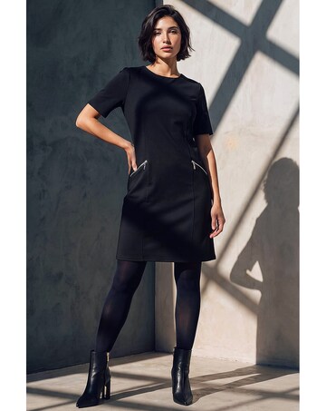 Roman Petite Zip Detail Shift Dress